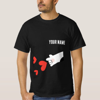 Camiseta Feixe de Amor do Conjunto de Casais Personalizado