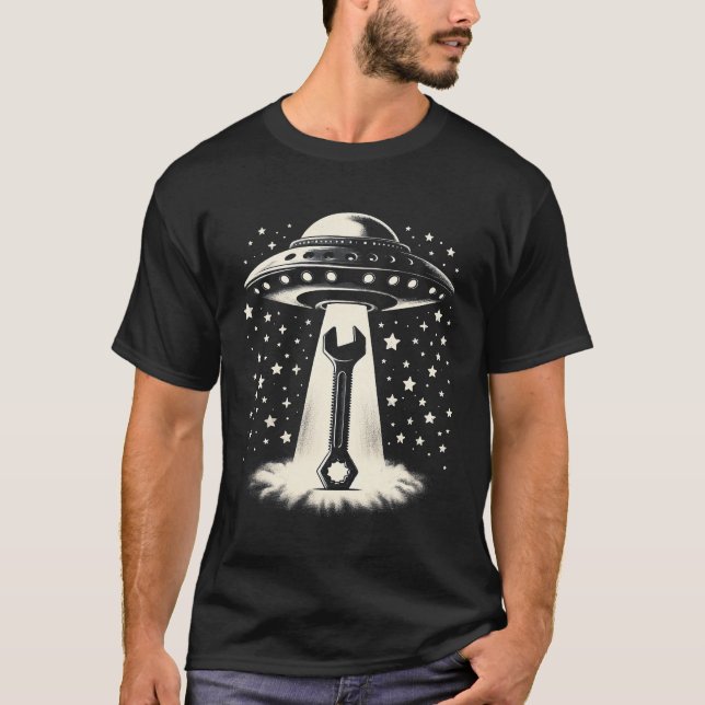 Camiseta Feixe de Chave de UFO (Frente)