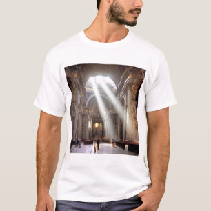 Camiseta Feixes de luz solar derramam-se pelas janelas