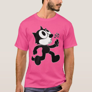 Camiseta Feli Cartoon Assobiando e Andando Notas Musicais F