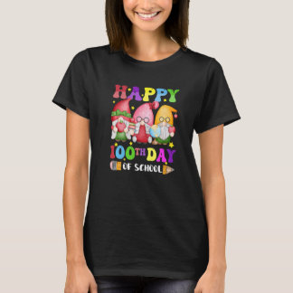 Camiseta Felicidade 100 Dias De Escola Gnomies Professor Cr