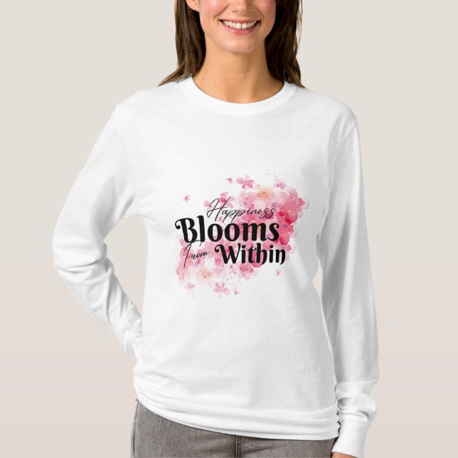 Camiseta Felicidade Bloomia de Dentro (Frente)