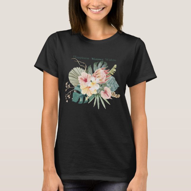 Camiseta Felicidade Bloomia Dentro da Camisa-T (Frente)