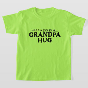 Camiseta Felicidade bonita Avô abraça arte de palavras