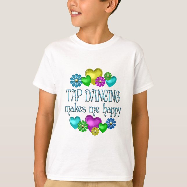 Camiseta Felicidade da dança de torneira (Frente)
