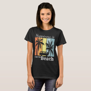 Camiseta Felicidade de férias de verão é um dia na praia