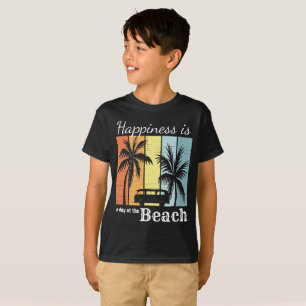 Camiseta Felicidade de férias de verão é um dia na praia