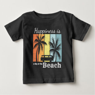 Camiseta Felicidade de férias de verão é um dia na praia