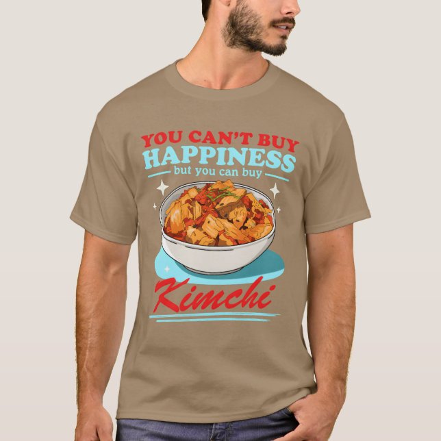 Camiseta Felicidade de Kimchi Comida Coreana Amigo Kimchi (Frente)