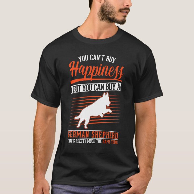 Camiseta Felicidade do Cão Pastor Alemão (Frente)