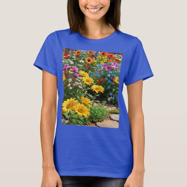 Camiseta Felicidade do Jardim Vibrante (Frente)