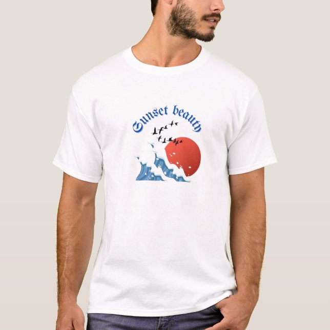 Camiseta Felicidade do Pôr do Sol Eterno  (Frente)