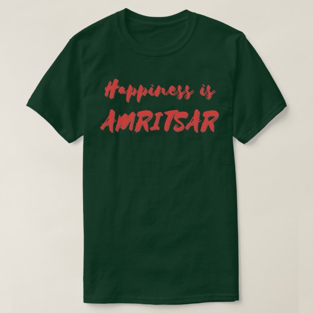 Camiseta Felicidade é Amritsar (Frente do Design)