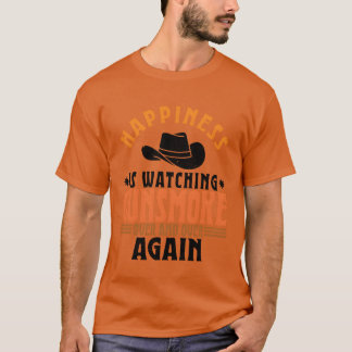 Camiseta Felicidade é assistir Gunsmoke várias vezes