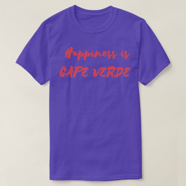 Camiseta Felicidade é Cabo Verde (Frente do Design)