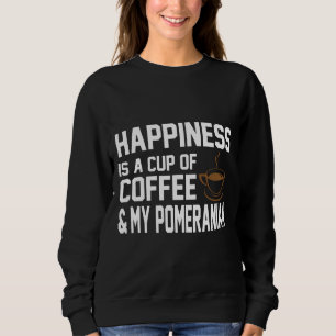 Camiseta Felicidade é café Amp Pomeraniano