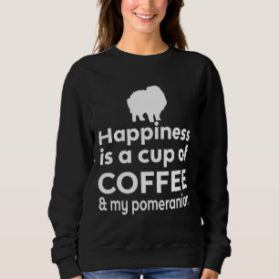 Camiseta Felicidade É Café No Meu Pomeraniano
