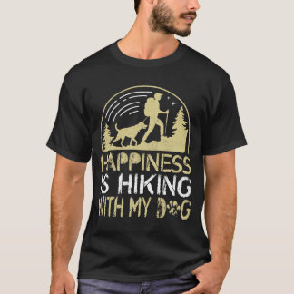 CAMISETA FELICIDADE É CAMINHAR COM O MEU CÃO