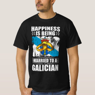 Camiseta Felicidade É Casada Com Um Galego
