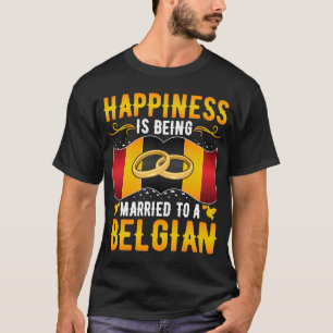 Camiseta Felicidade é casada com uma mulher belga