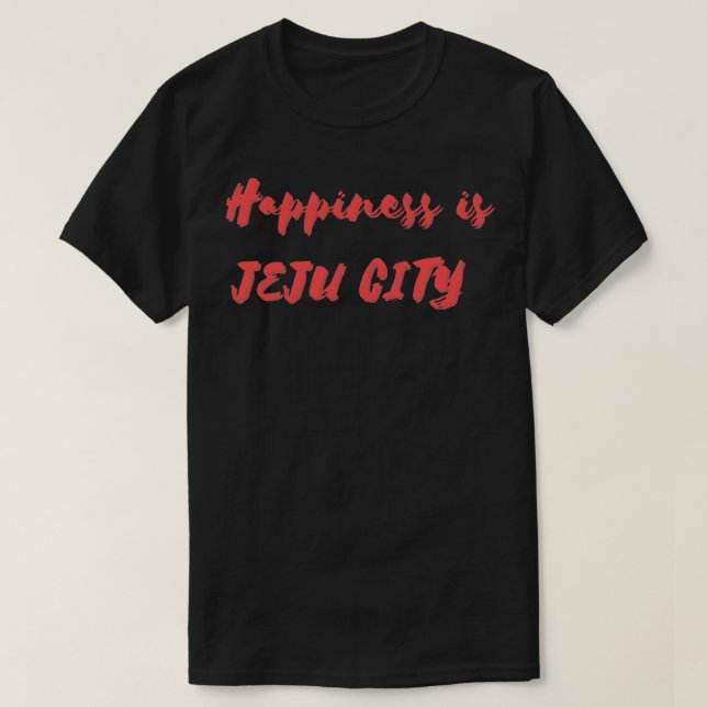 Camiseta Felicidade é Cidade de Jeju (Frente do Design)