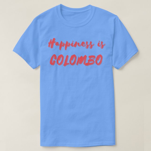 Camiseta Felicidade é Colombo (Frente do Design)