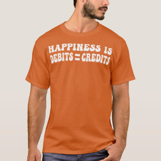 Camiseta Felicidade é débitos iguais créditos contador engr