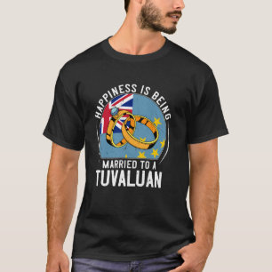 Camiseta Felicidade é estar casada com um casamento tuvalua