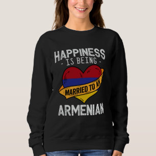 Camiseta Felicidade é estar casado com uma esposa armênia M