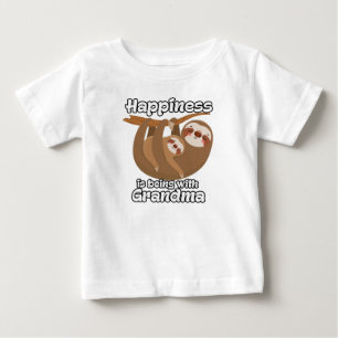 Camiseta Felicidade é estar com a vovó Sloth