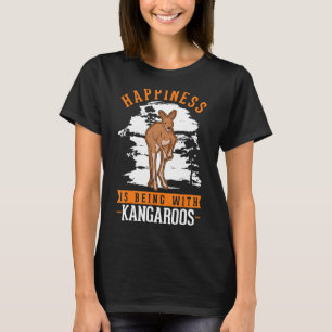 Camiseta Felicidade é estar com cangurus