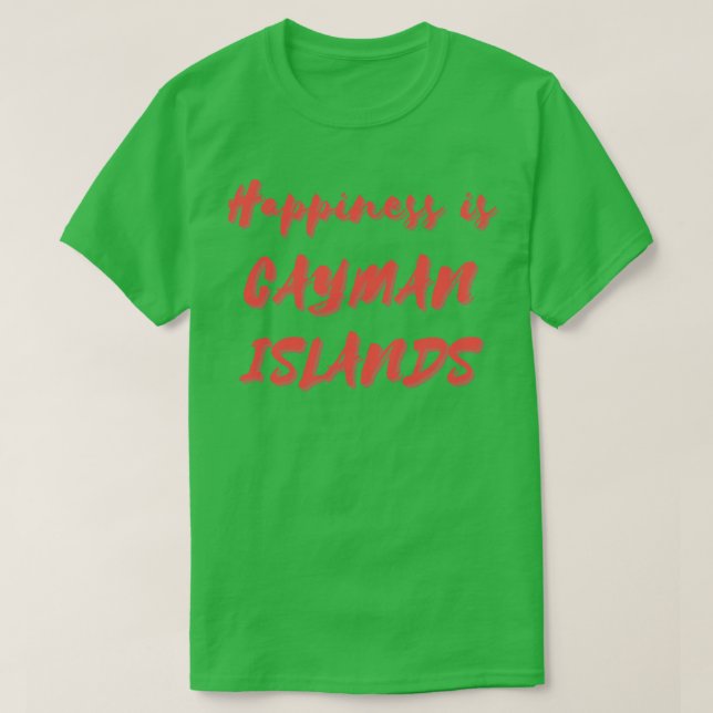 Camiseta Felicidade é Ilhas Cayman (Frente do Design)