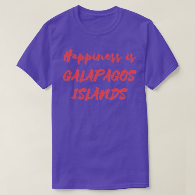 Camiseta Felicidade é Ilhas Galápagos (Frente do Design)