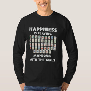 Camiseta Felicidade é Jogar Mahjong Com as Meninas Bloco G