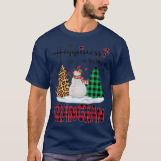 Camiseta Felicidade é ser Grangran Boneco de Neve Feliz Nat