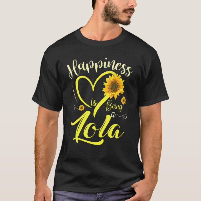 Camiseta Felicidade É Ser Lola Sunflower 1 (Frente)