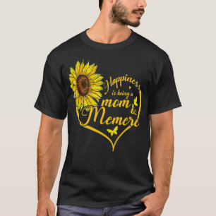 Camiseta Felicidade É Ser Mãe E Mãe De Girassol Memere