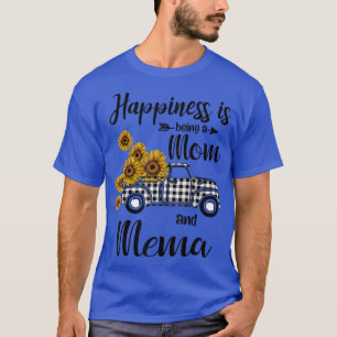 Camiseta Felicidade É Ser Mãe E Mema Dons De Girassol