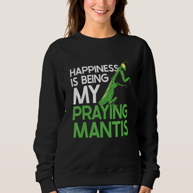 Camiseta Felicidade É Ser Meu Louva-a-Deus Insetos Bugs (Frente)