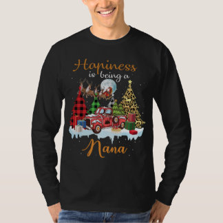 Camiseta Felicidade É Ser Nana Engraçado Árvore Vermelha De