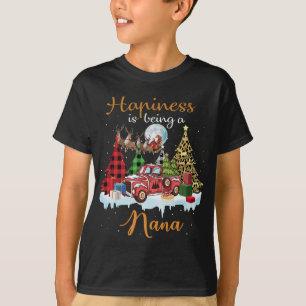 Camiseta Felicidade É Ser Nana Engraçado Árvore Vermelha De