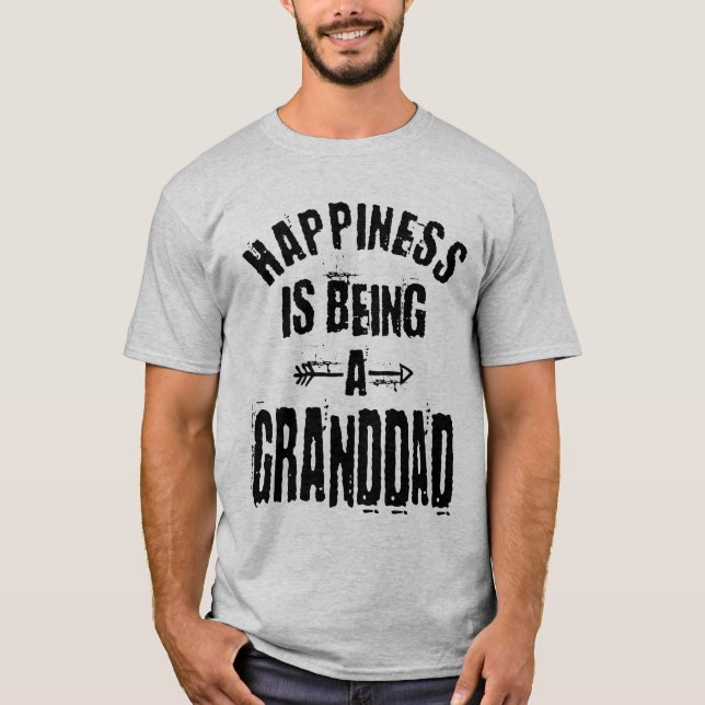 Camiseta Felicidade é ser um avô presente (Frente)