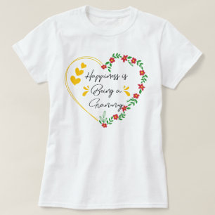 Camiseta Felicidade É Ser Um Dia de as mães De Grammy Engra