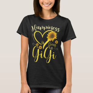 Camiseta Felicidade É Ser Um Gigi Dia de as mães De Girasso