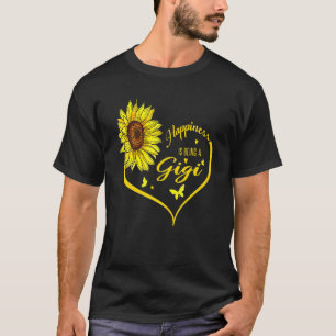 Camiseta Felicidade É Ser Um Gigi Girassol