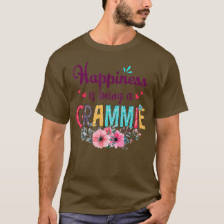 Camiseta Felicidade é ser um Grammie Ever Women Floral Dec