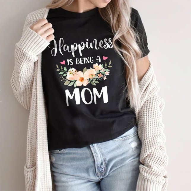 Camiseta Felicidade É Ser Um Presente De Dia de as mães Da  (Criador carregado)