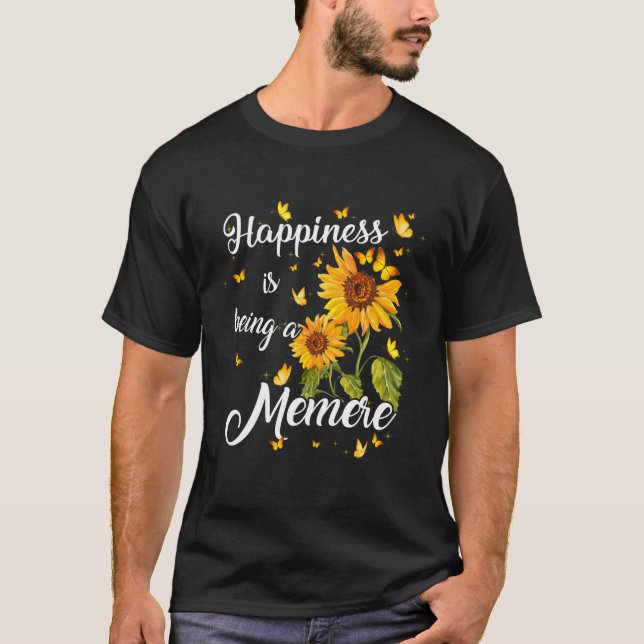 Camiseta Felicidade é Ser Um Presente de Girassol Memere Pa (Frente)