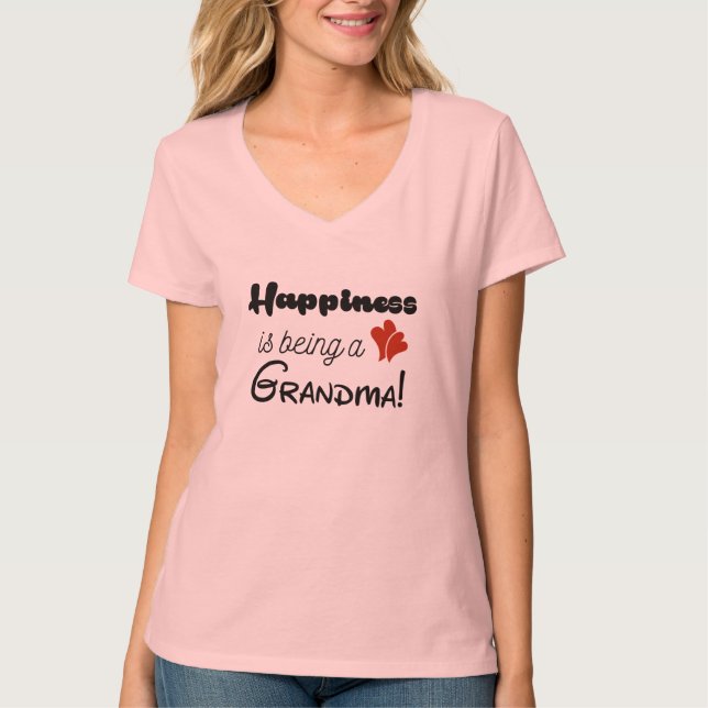 Camiseta Felicidade é ser uma avó (Frente)
