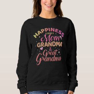 Camiseta Felicidade É Ser Uma Avó Mãe E Excelente Avô